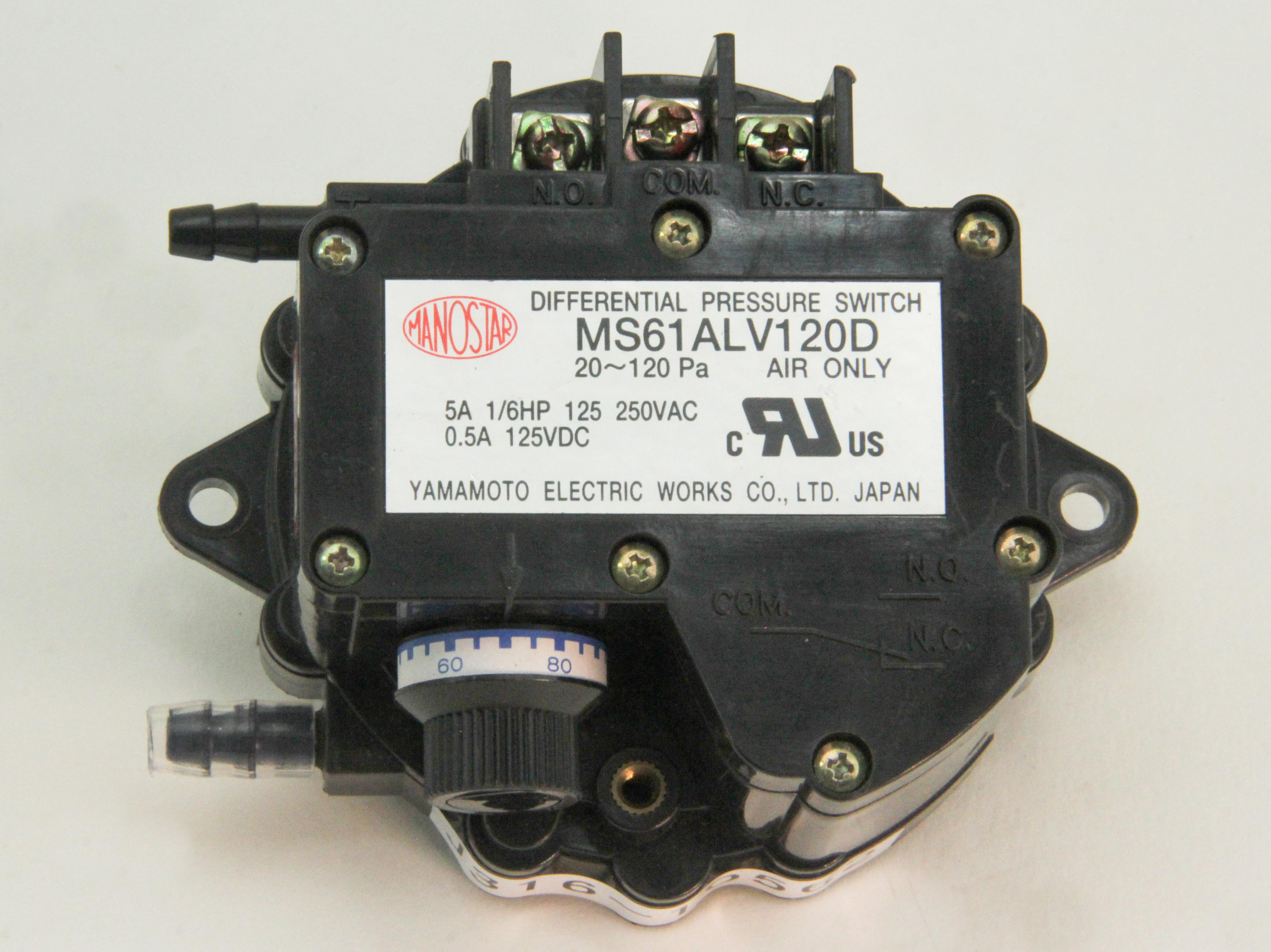 山本 10562 YAMAMOTO MANOSTAR DIFFERENTIAL PRESSURE SWITCH MS61ALV120D
